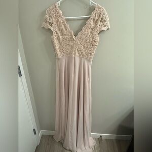 Pink gown - cap sleeves - wedding season